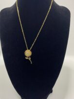 Collar de Girasol Giratorio en Acero Inoxidable y Circones ⭐ - Image 2