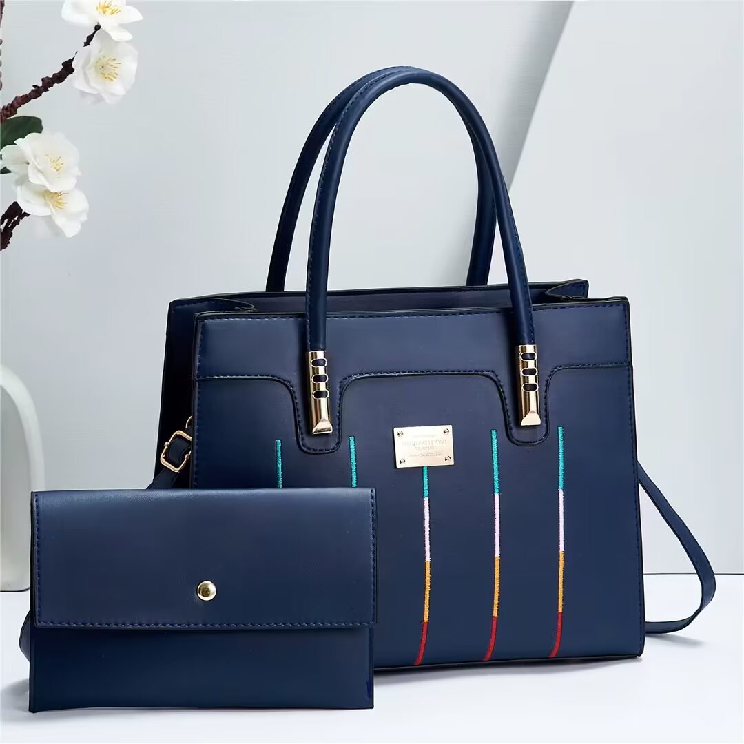 Cartera Mujer Rayas Colores Vivos Ecuador — bolso de mano casual rayas PU 32cm MYSTOREC