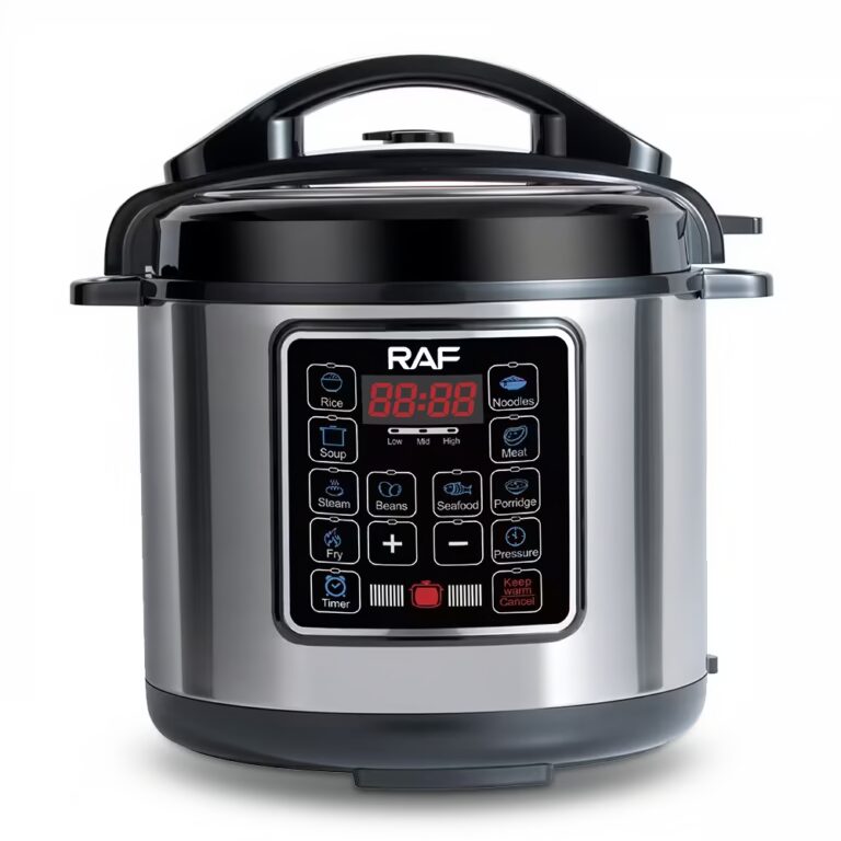 Olla de presión eléctrica RAF 6 litros digital acero inoxidable 1000W Ecuador